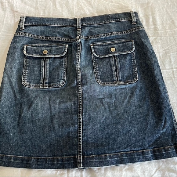 Gap 1969 Larchmont Denim Front Pleat Mini Skirt Womens Sz 33/16 EUC - Picture 6 of 14